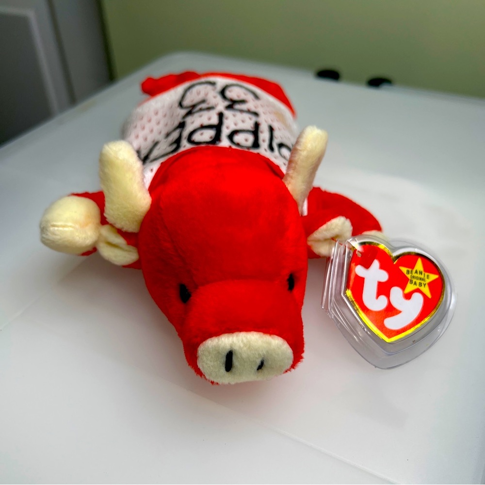 Vintage 1995 Beanie Baby | Snort the Bull - Rare Errors, New with Tags